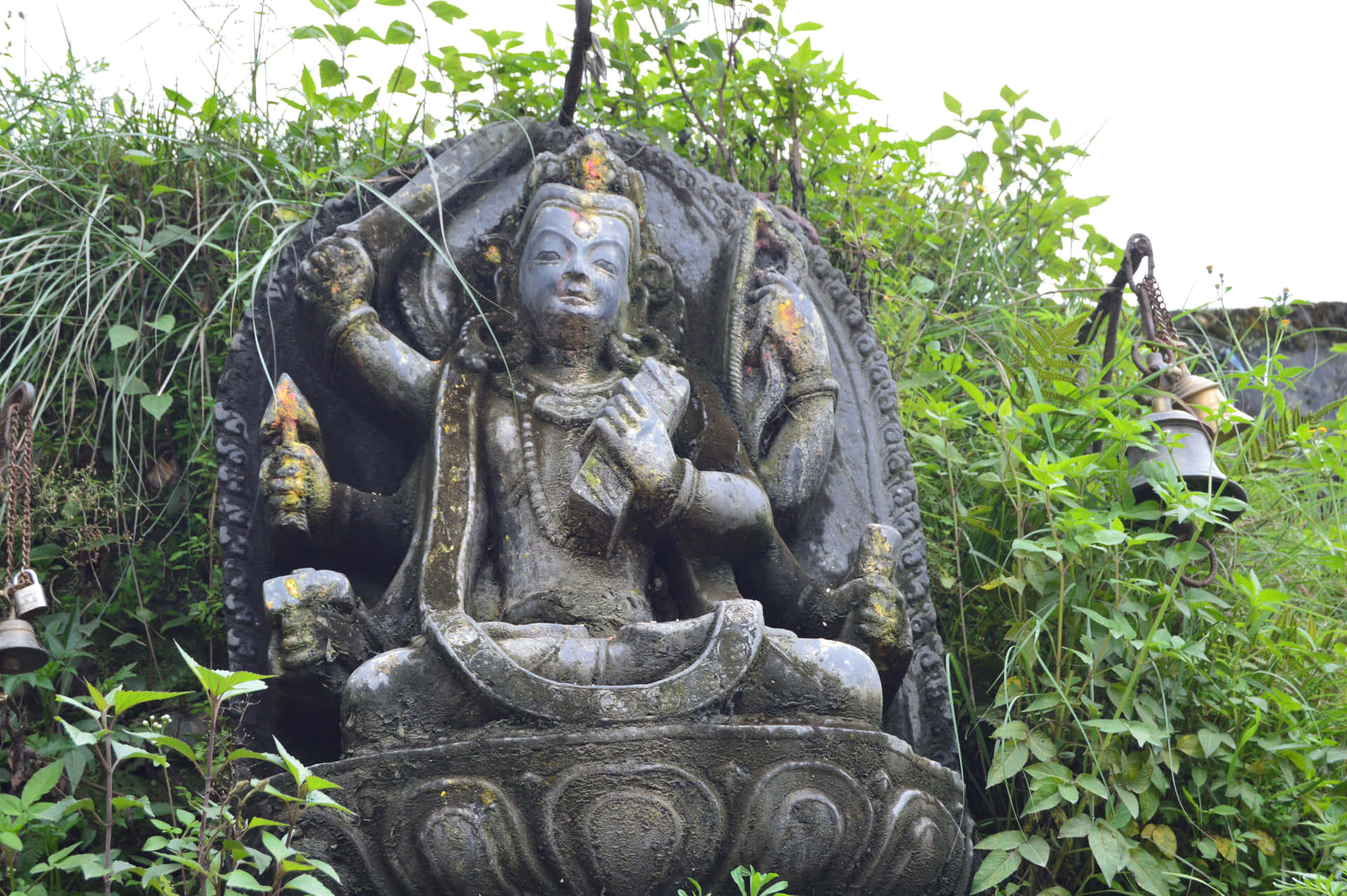 Vishwakarma Statuein Greenery