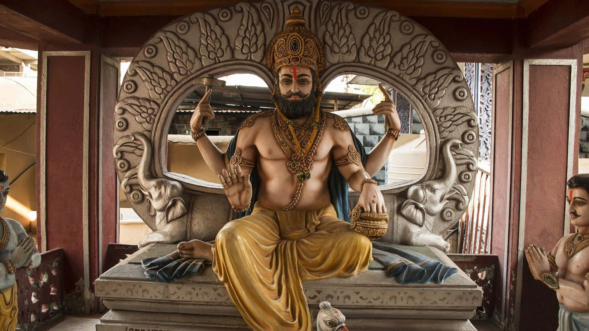 Vishwakarma Statuein Temple