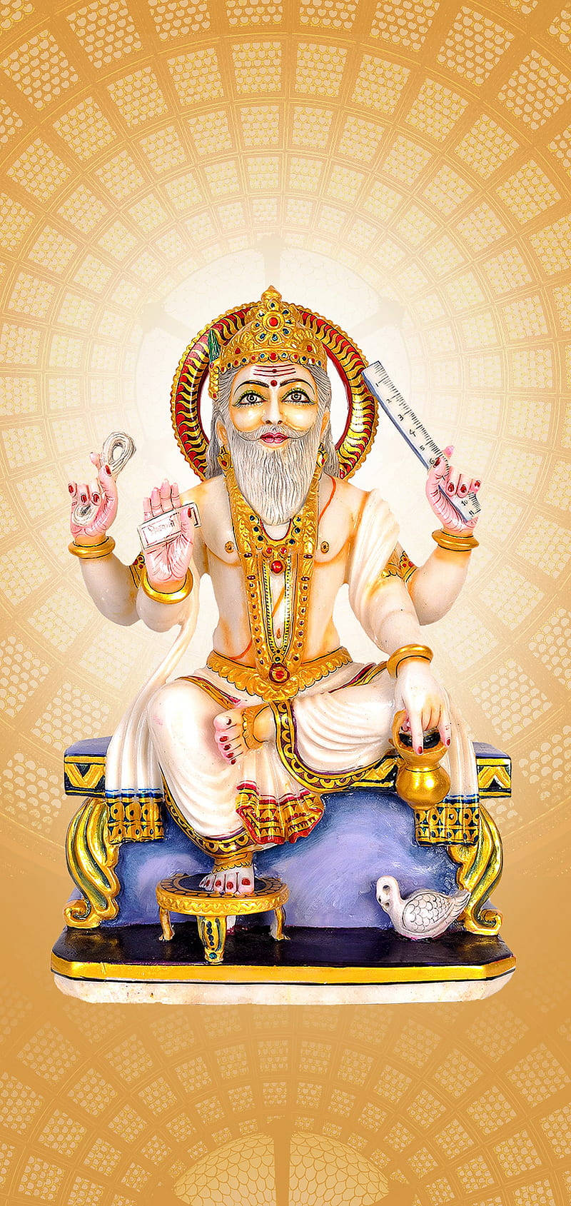 Vishwakarma With His Tools