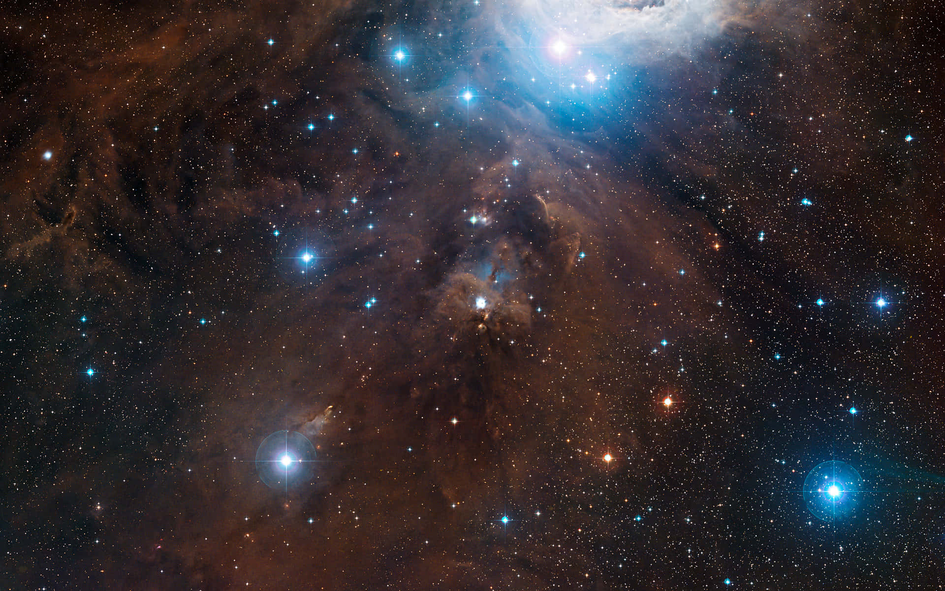 Visible Nebula Cloud And Stars Background