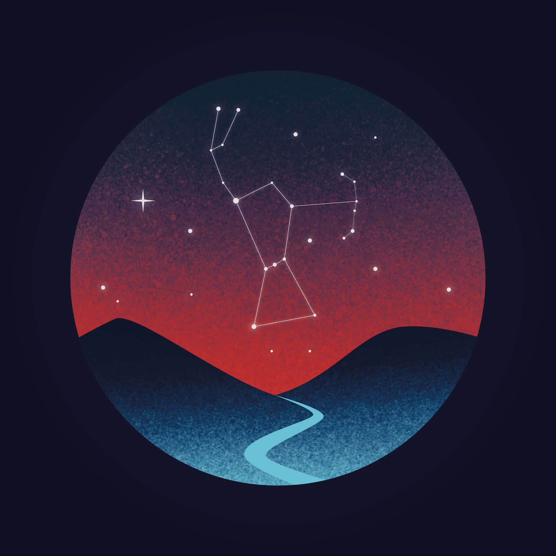 Visible Orion Constellation Background