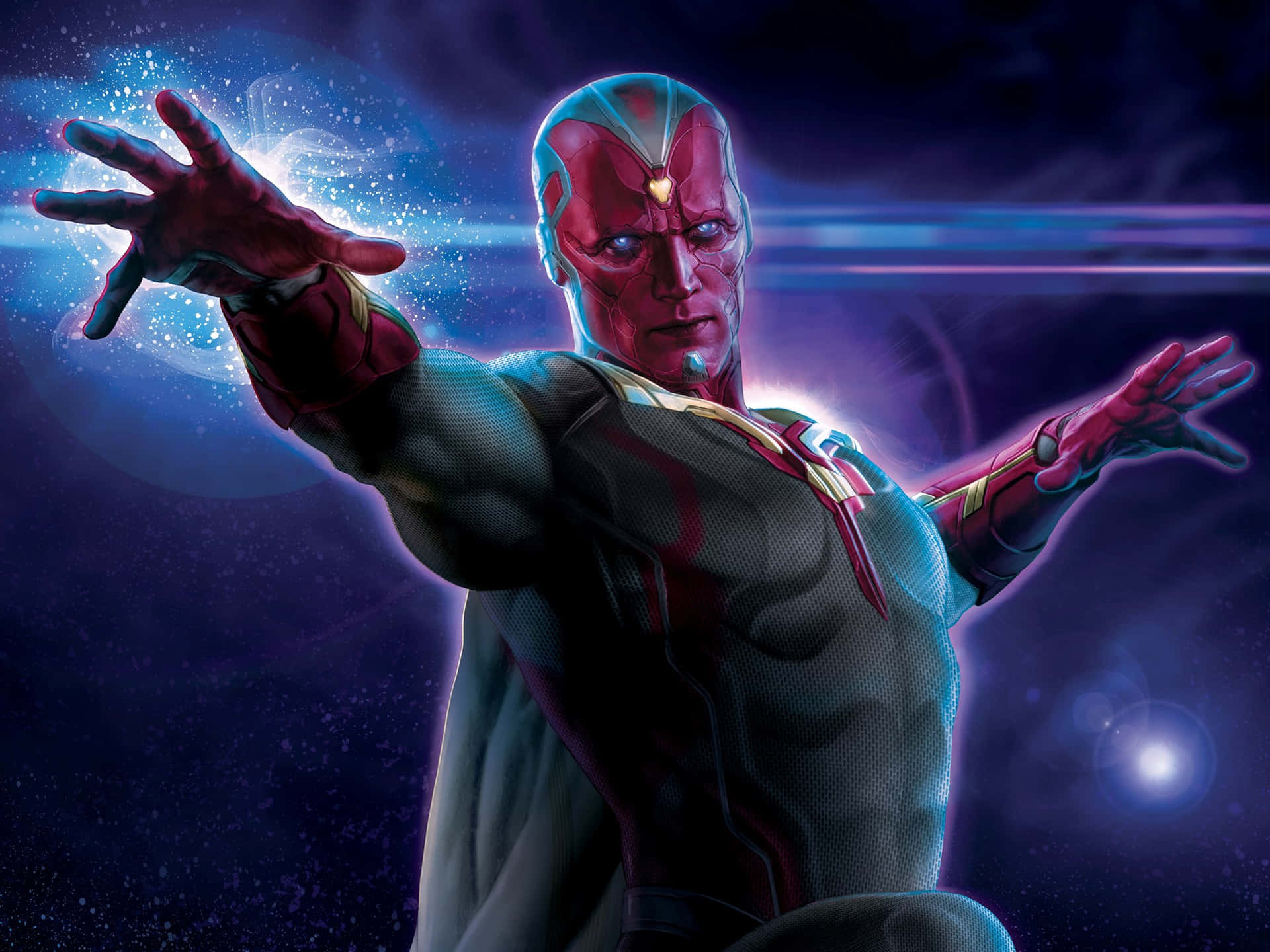 Vision Avengers Of Marvel Universe Background