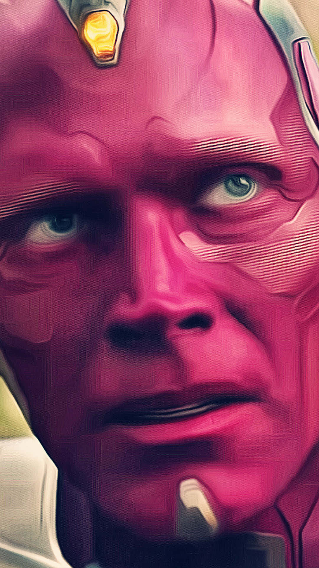 Vision Avengers With The Mind Stone Background