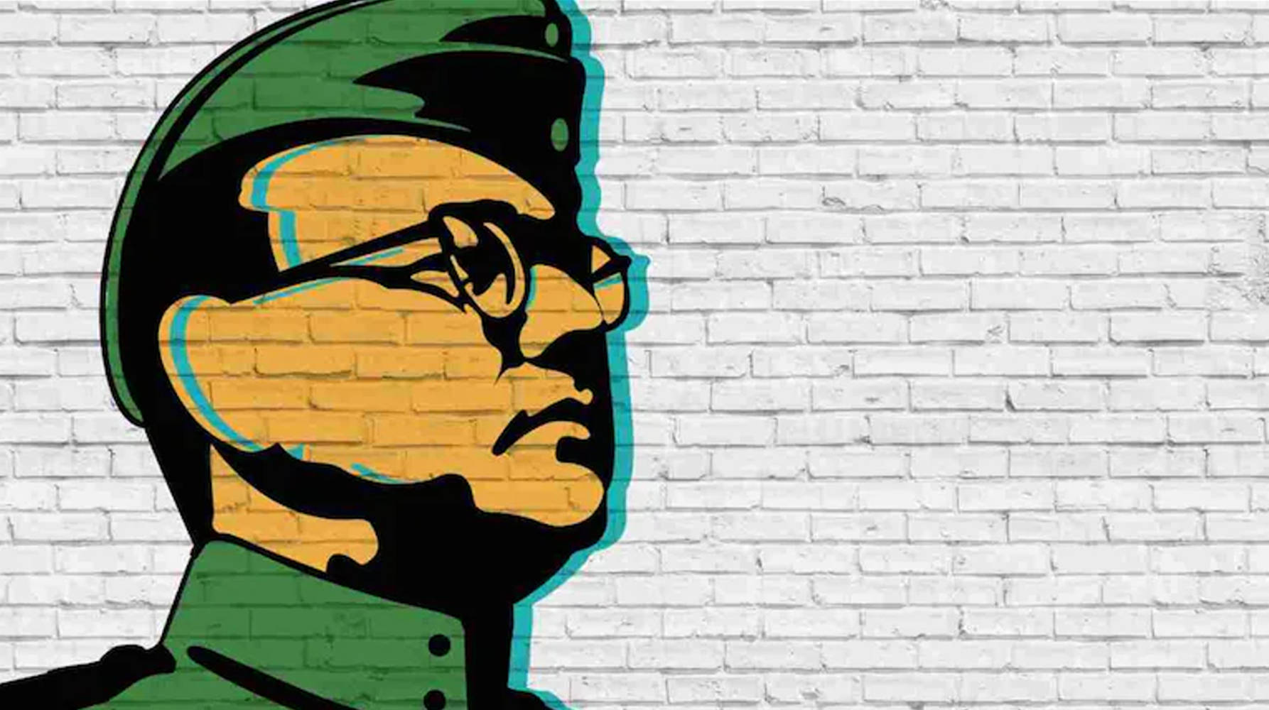 Visionary Leader - An Artistic Tribute To Netaji Subhas Chandra Bose Background