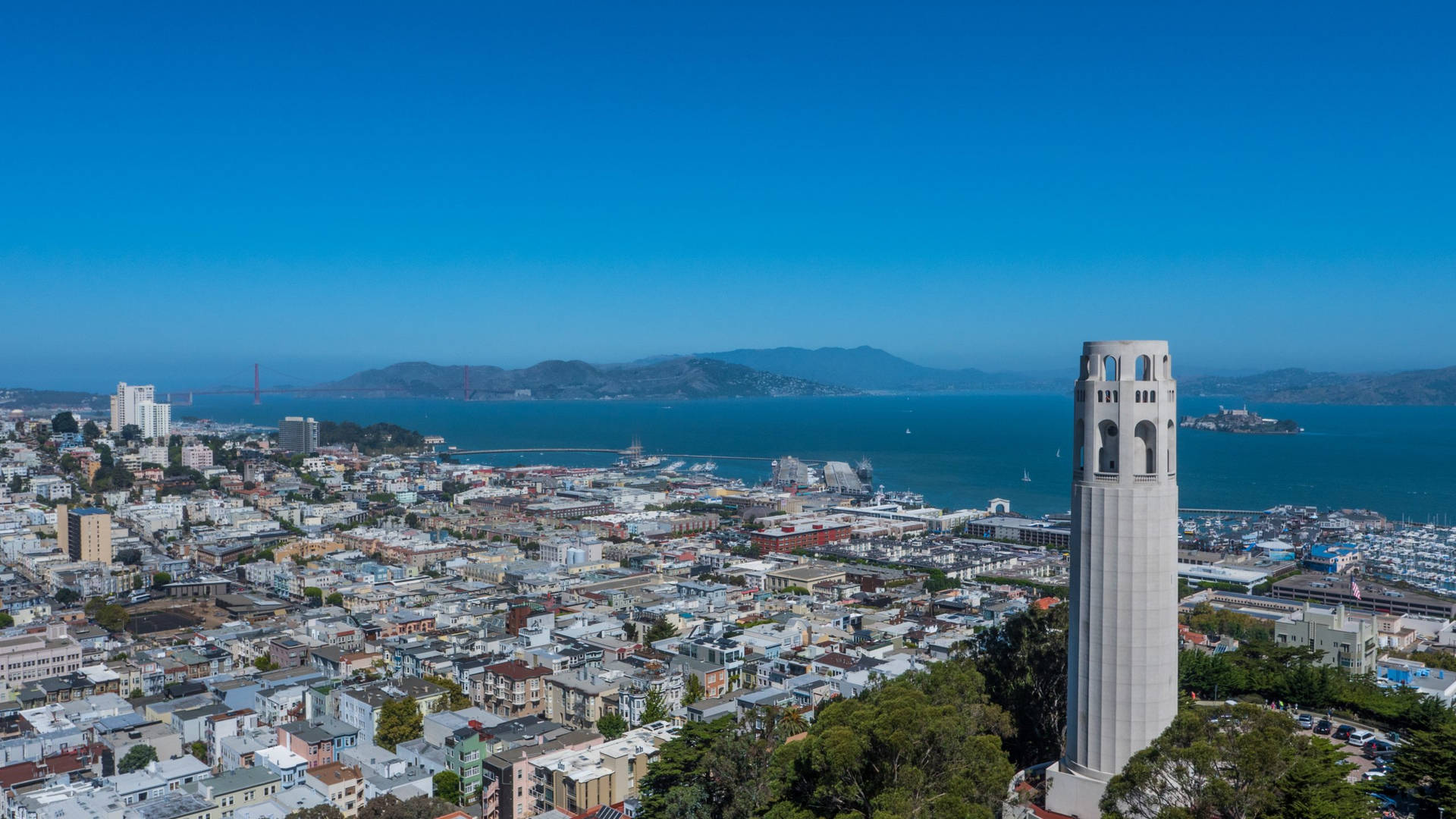 Visit San Francisco's Storied Coit Tower Background