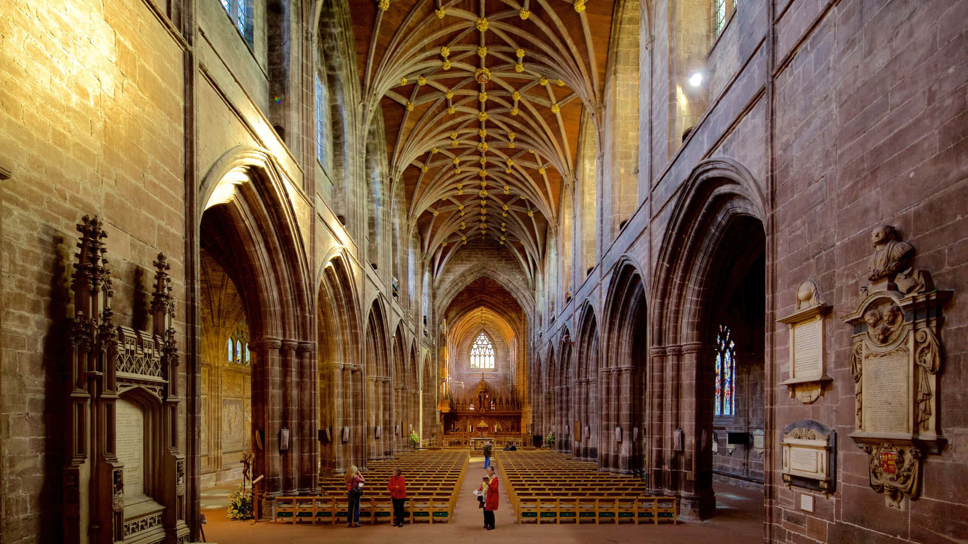 Visitors Inside The Chester Cathedral