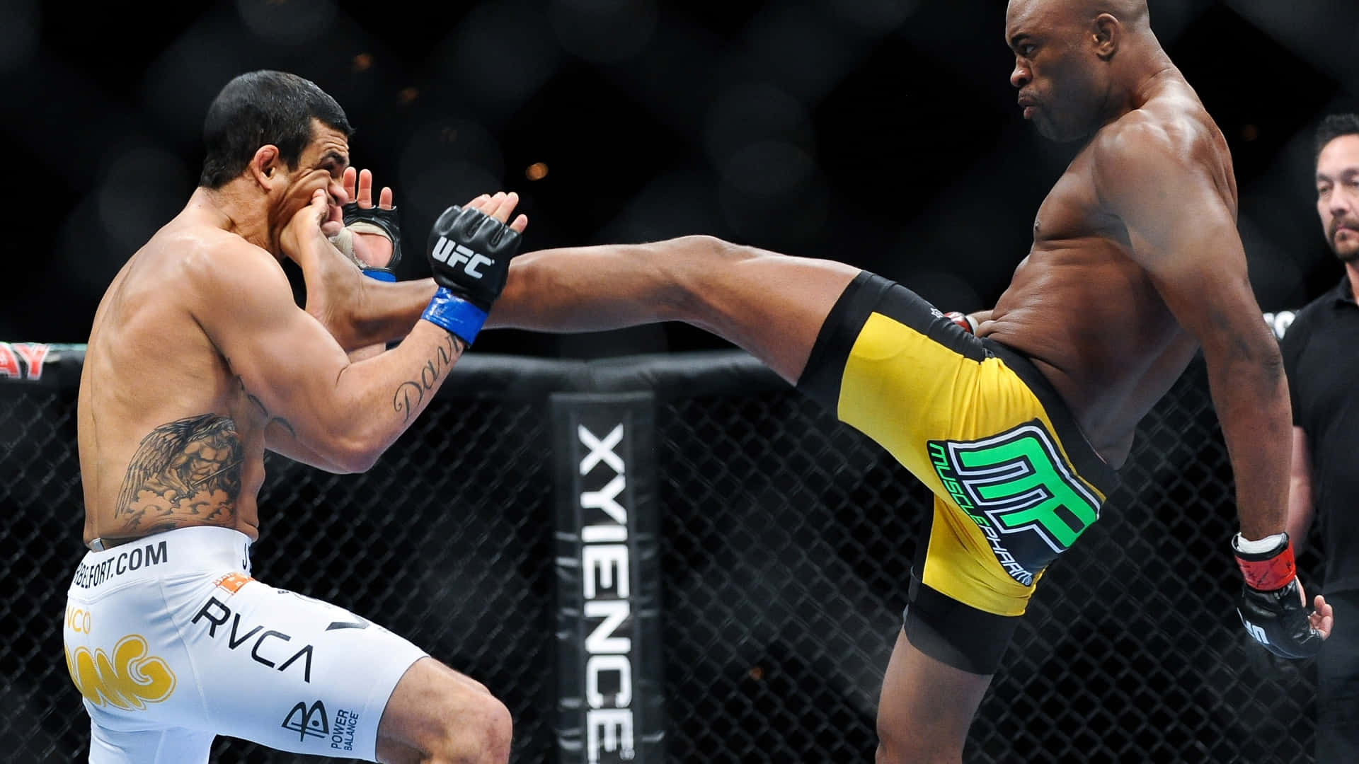 Vitor Belfort Versus Anderson Silva At Ufc 126 Background