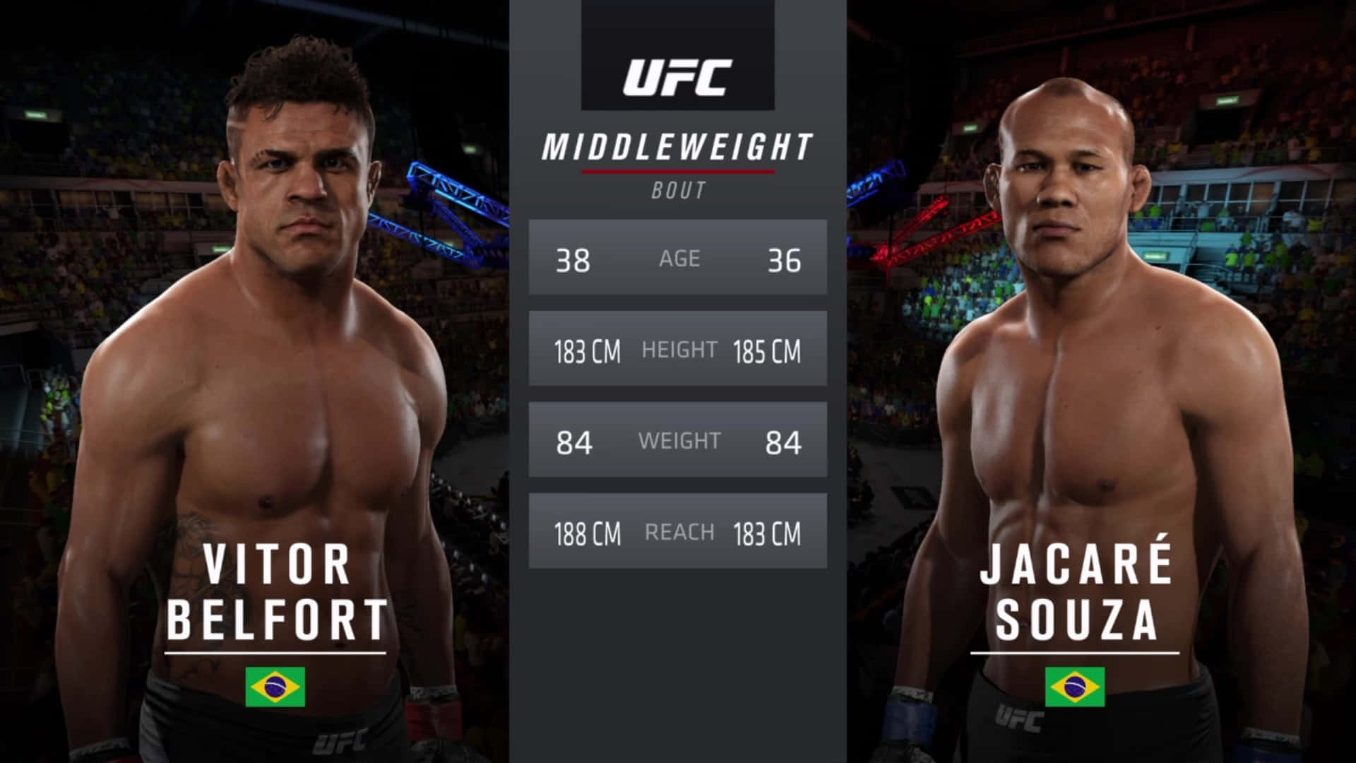 Vitor Belfort Versus Jacaré Souza Video Game Background