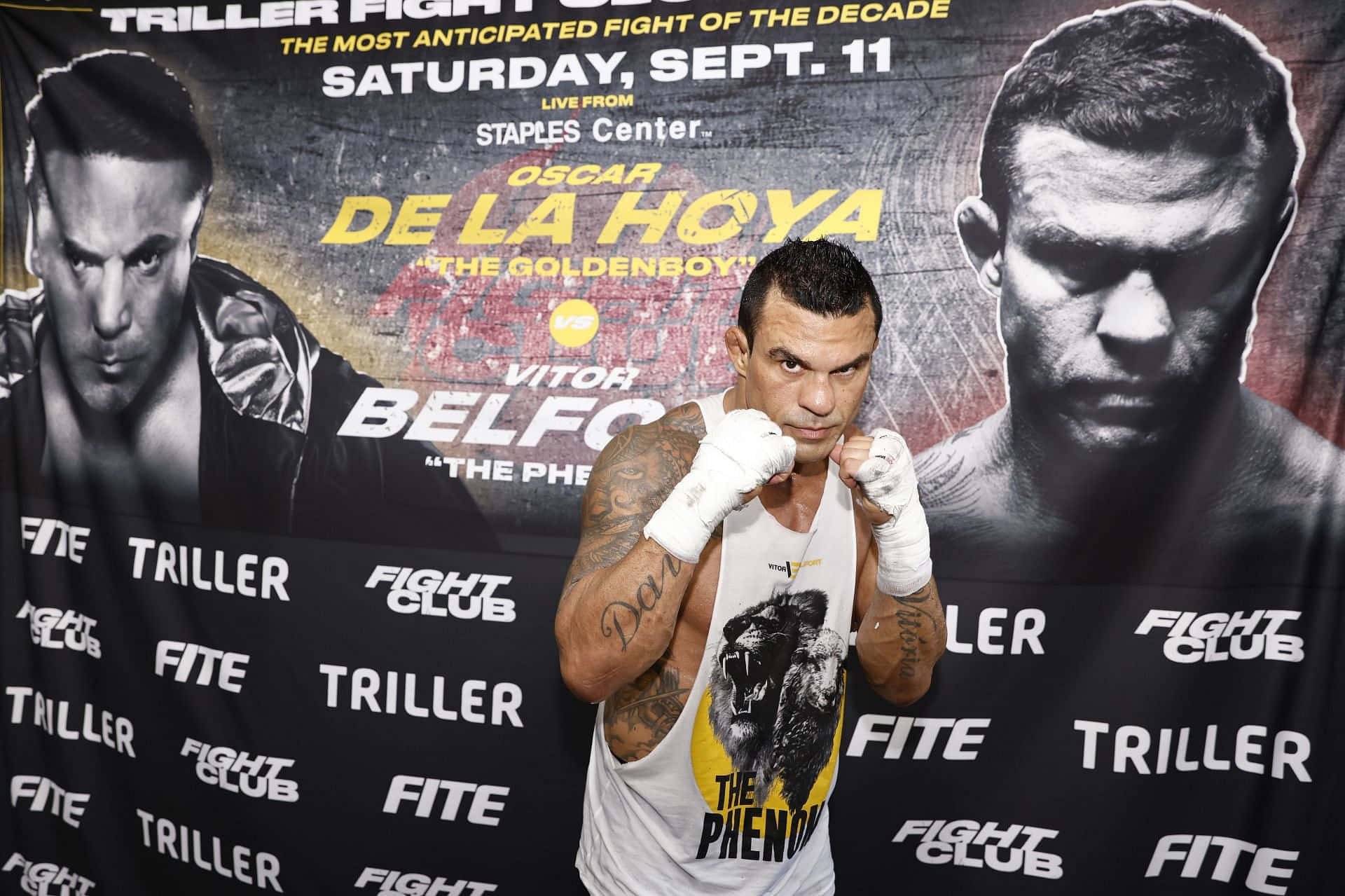 Vitor Belfort Versus Oscar De La Hoya 2021 Poster Background