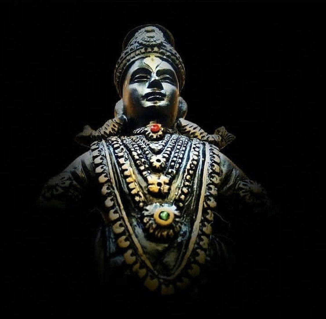 Vitthal Antique Hindu God Statue Background
