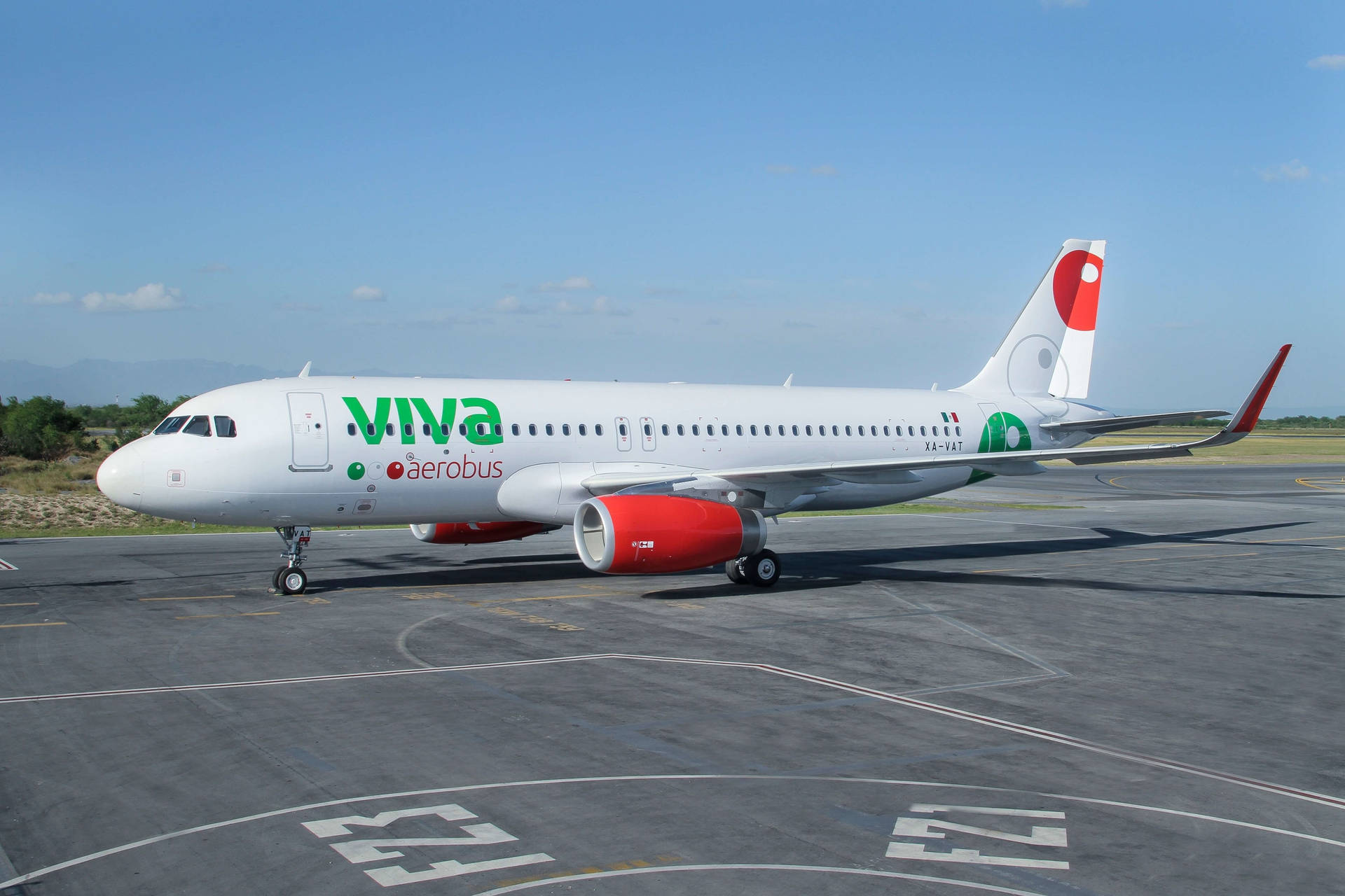 Viva Aerobus On Gray Tarmac Background