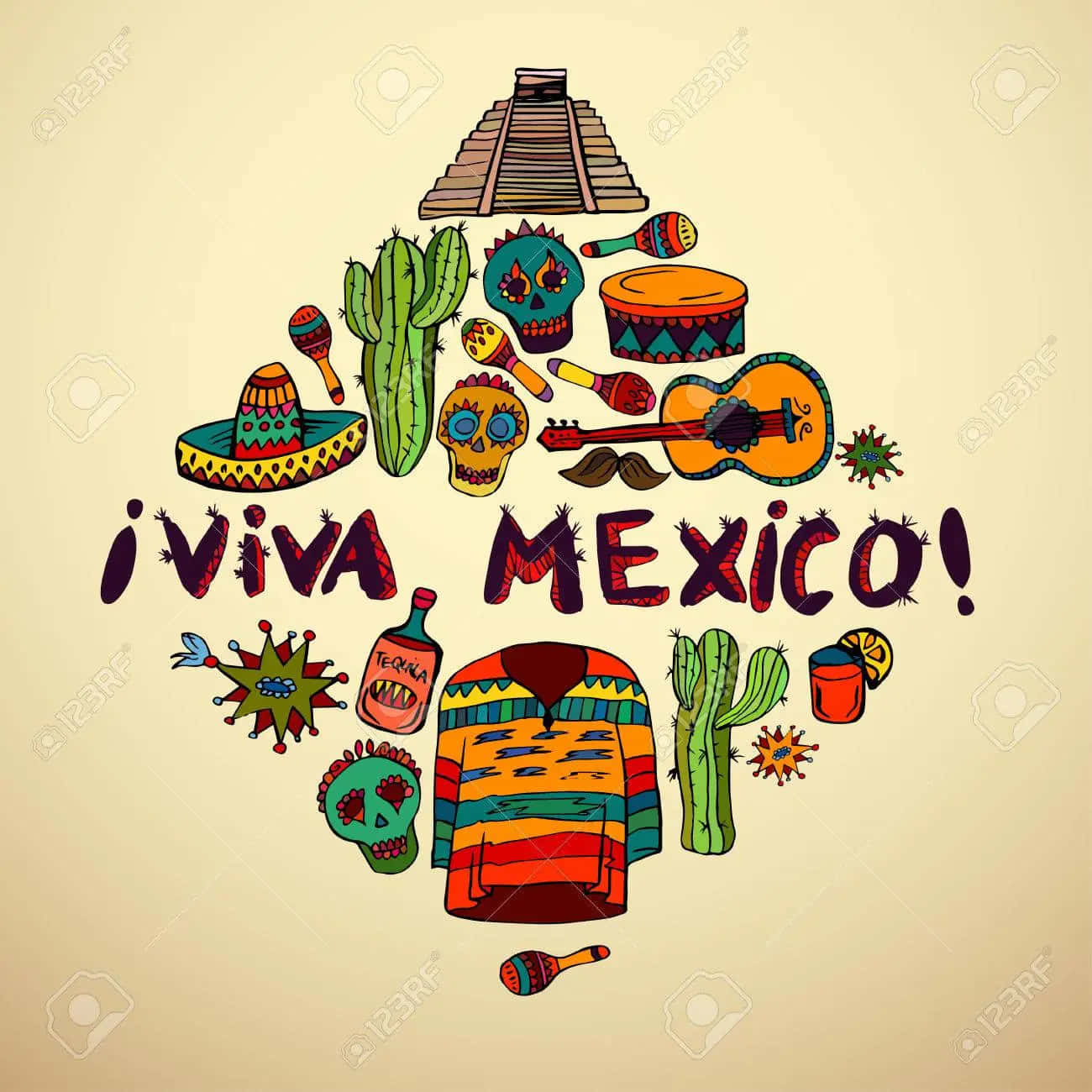 Viva Mexico! Celebrate The Culture, Heritage And Spirit Of This Beautiful Nation. Background
