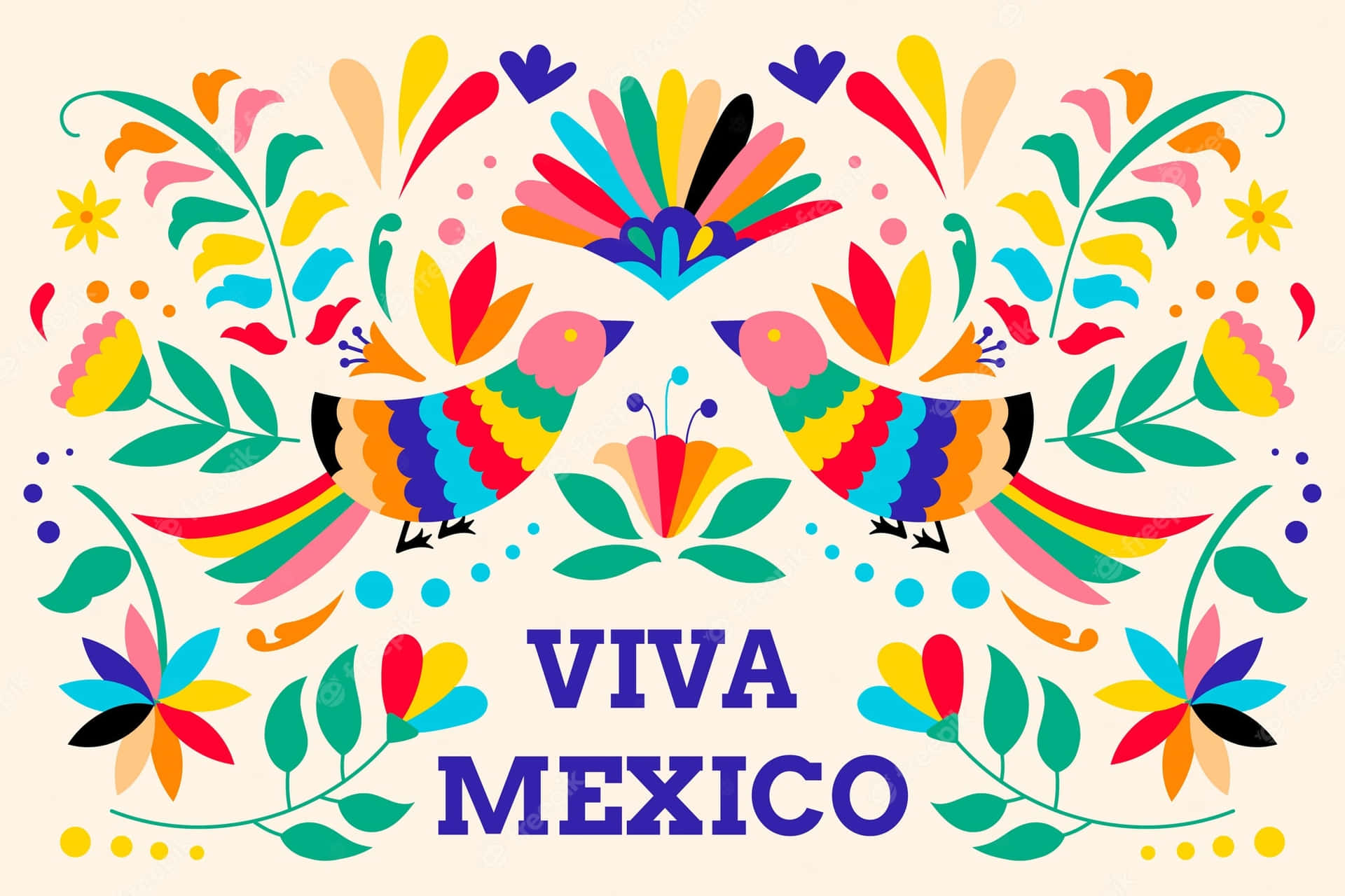Viva Mexico - Colorful Mexican Art Background