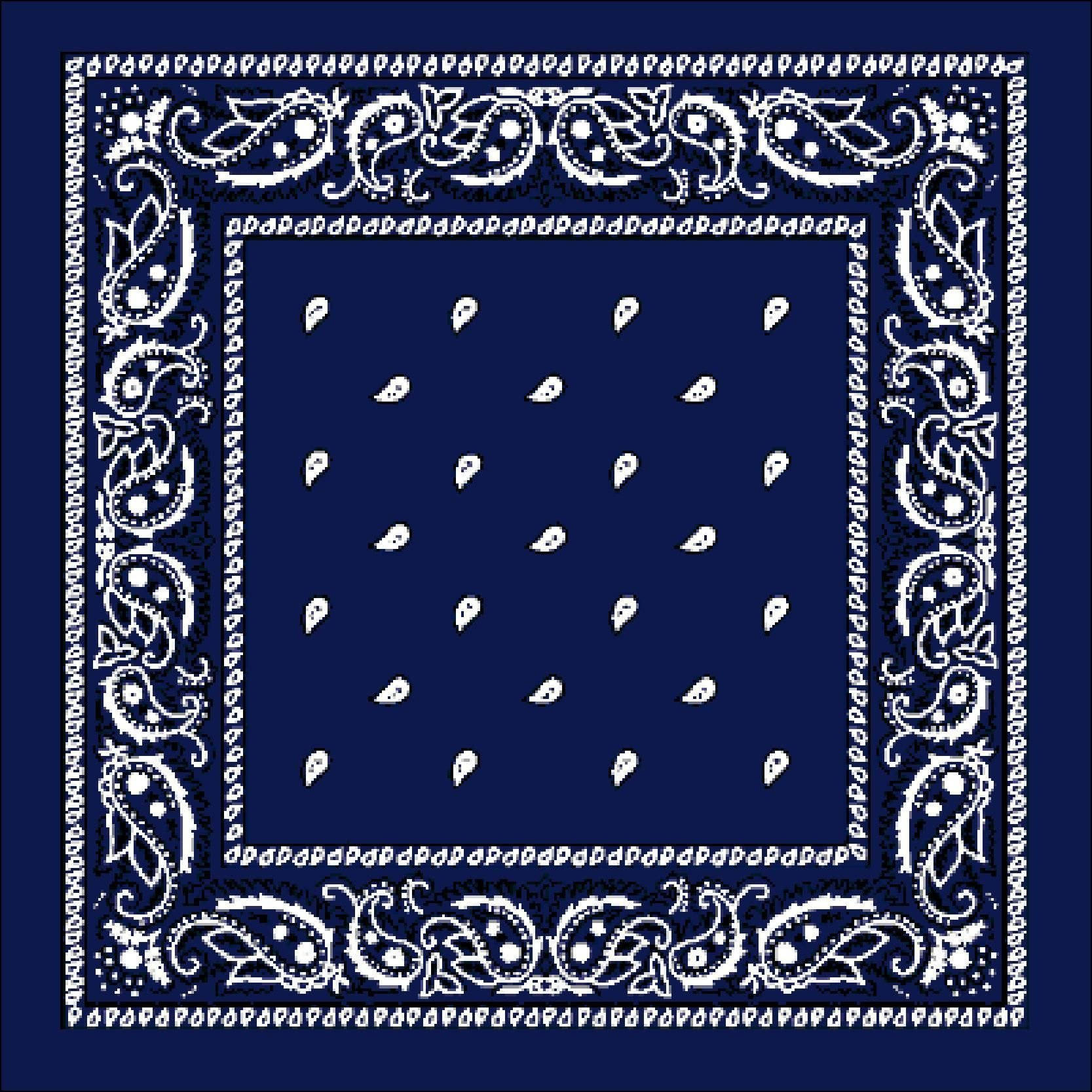 Vivid Blue Bandana With Intricate Paisley Design Background