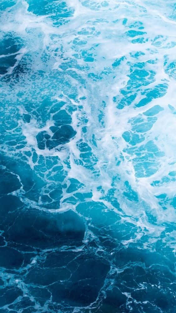 Vivid Blue Ocean Waves Texture4 K U H D Background