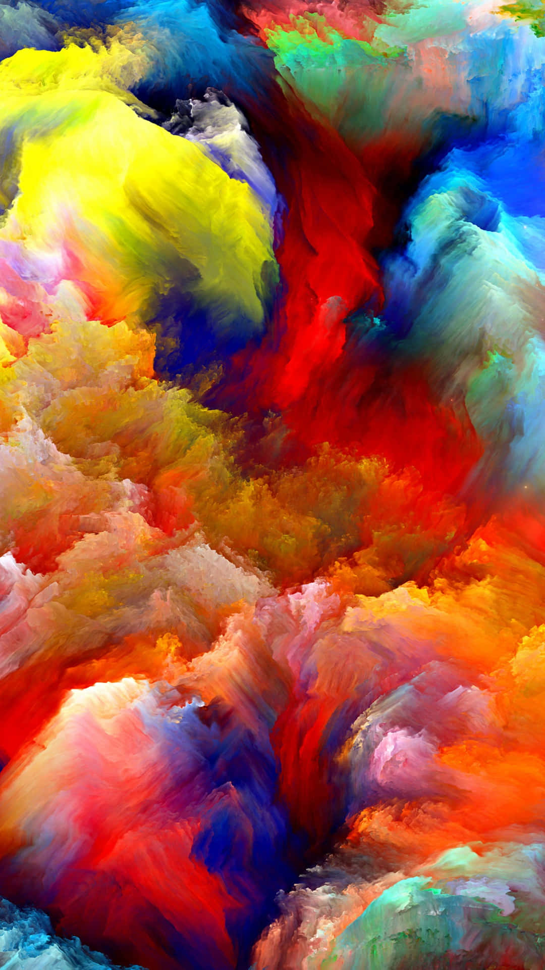 Vivid Hues - A Colorful 4k Abstract Digital Paint Background