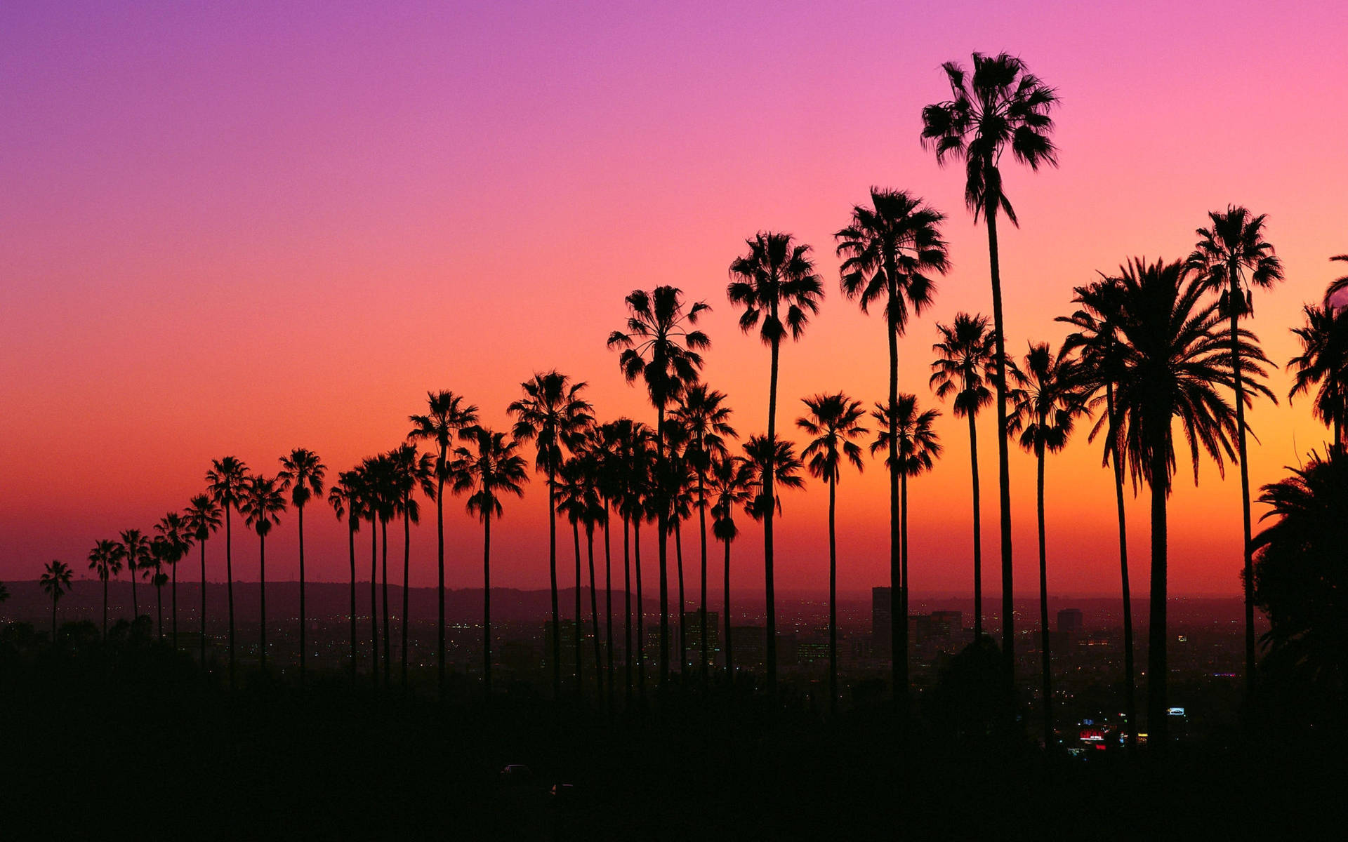 Vivid Los Angeles Sunset Background