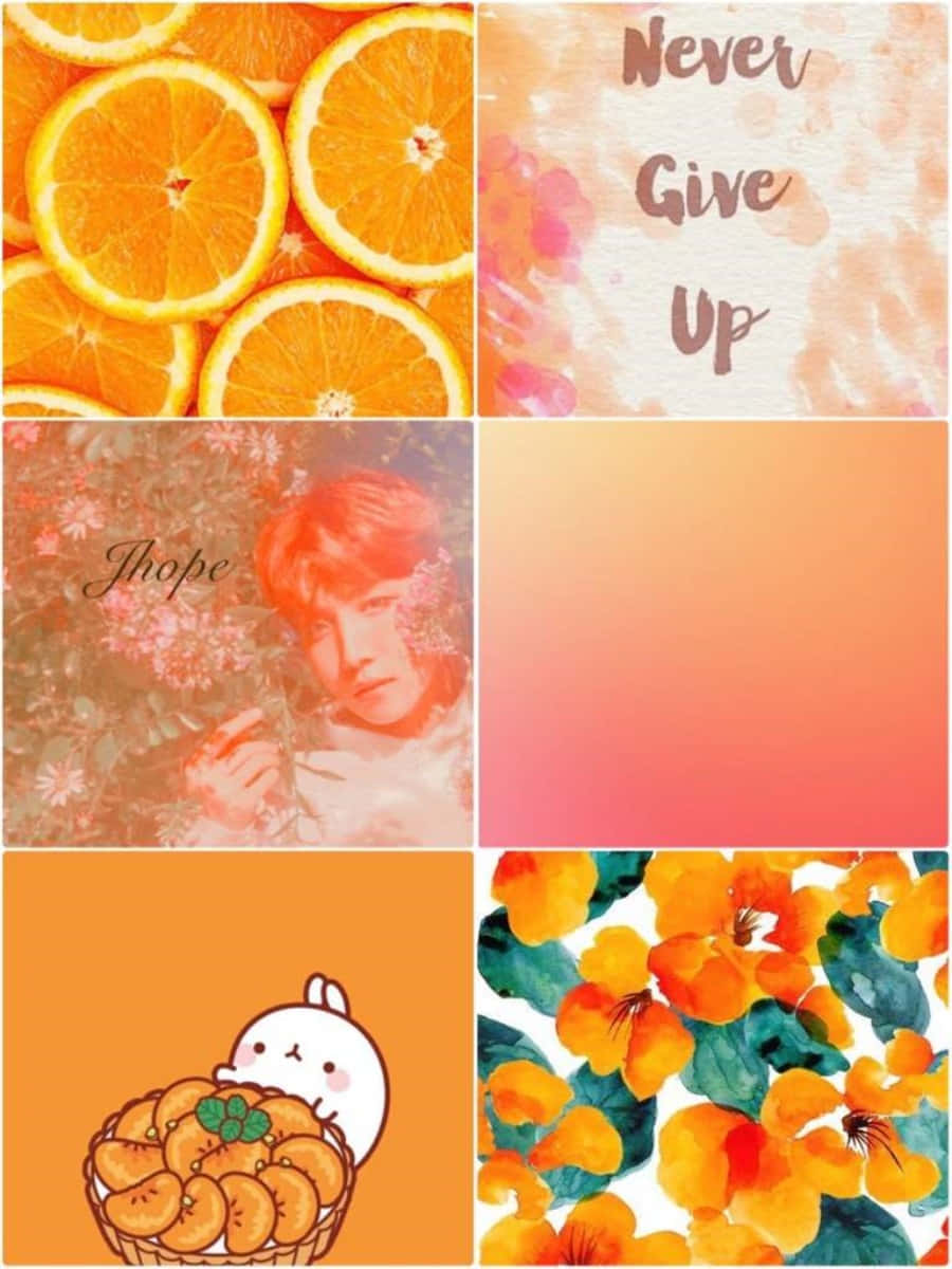 Vivid Shades Of Pastel Orange Background