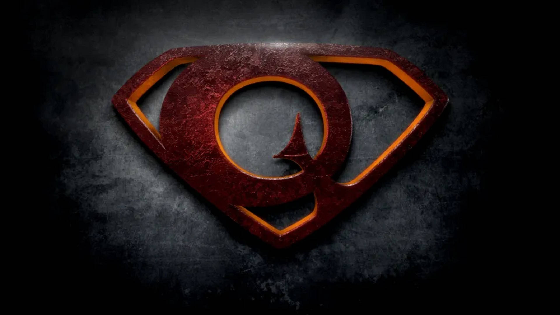 Vivid Superman-inspired 'q' Letter Design Background