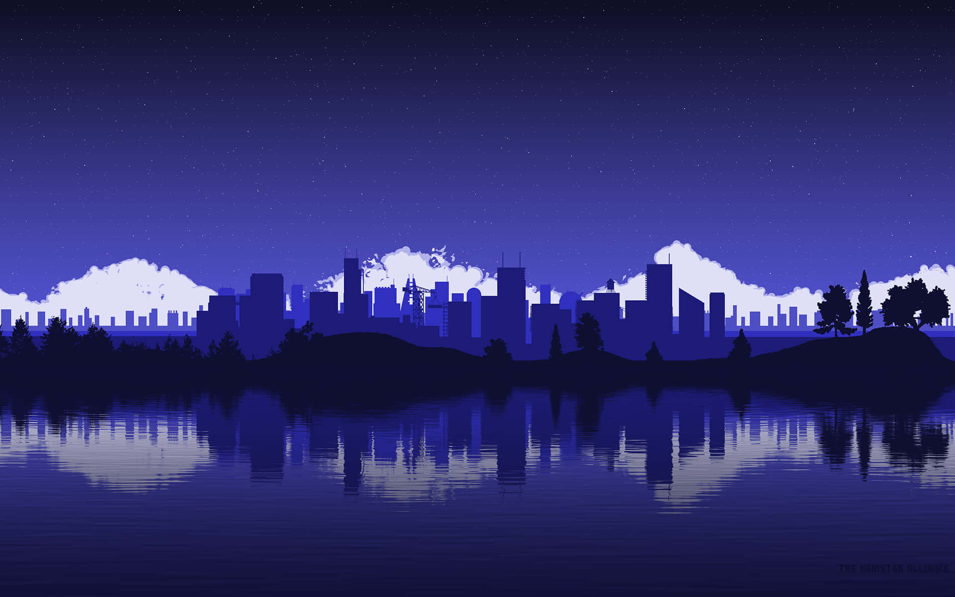 Vividly Colorful City Pixel Art Background