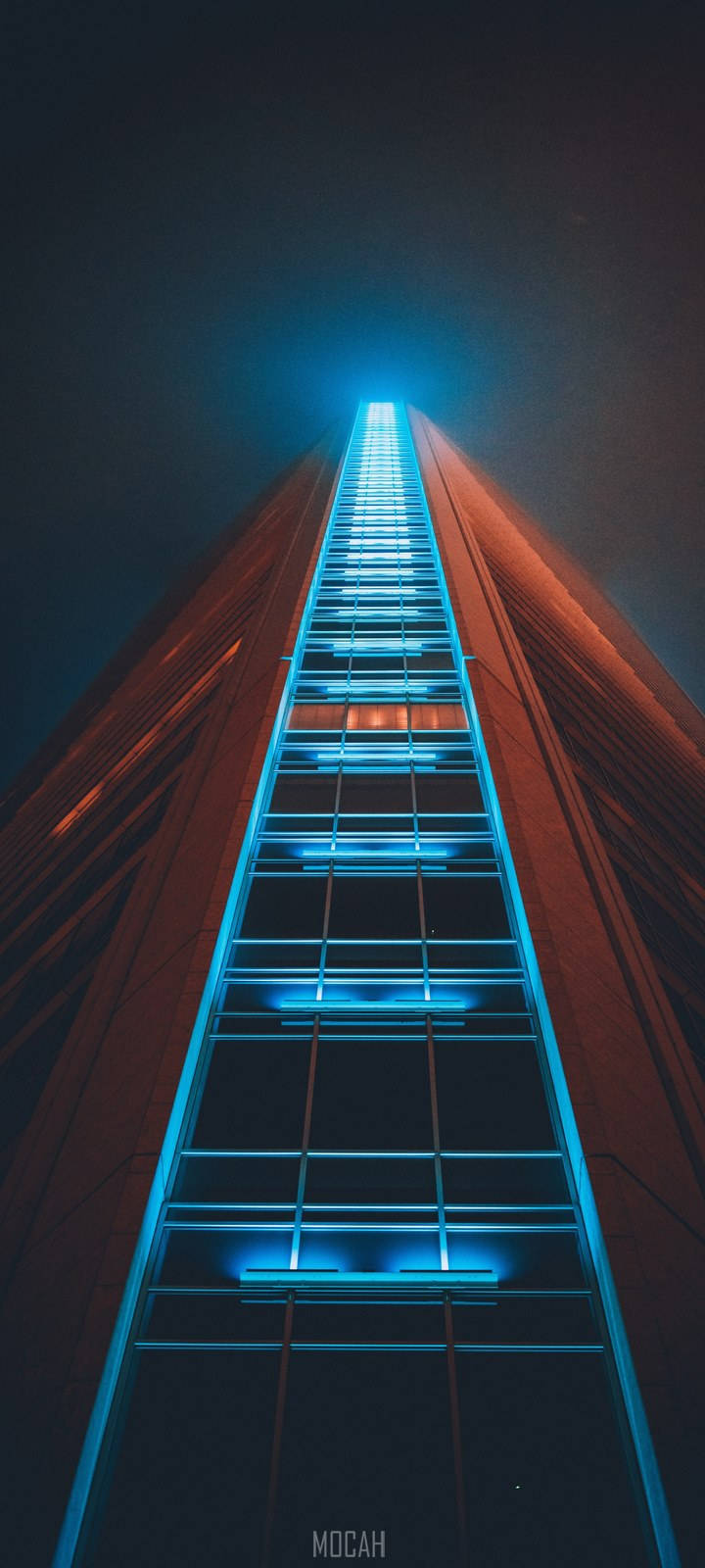 Vivo Y11 Building Blue Lights Background