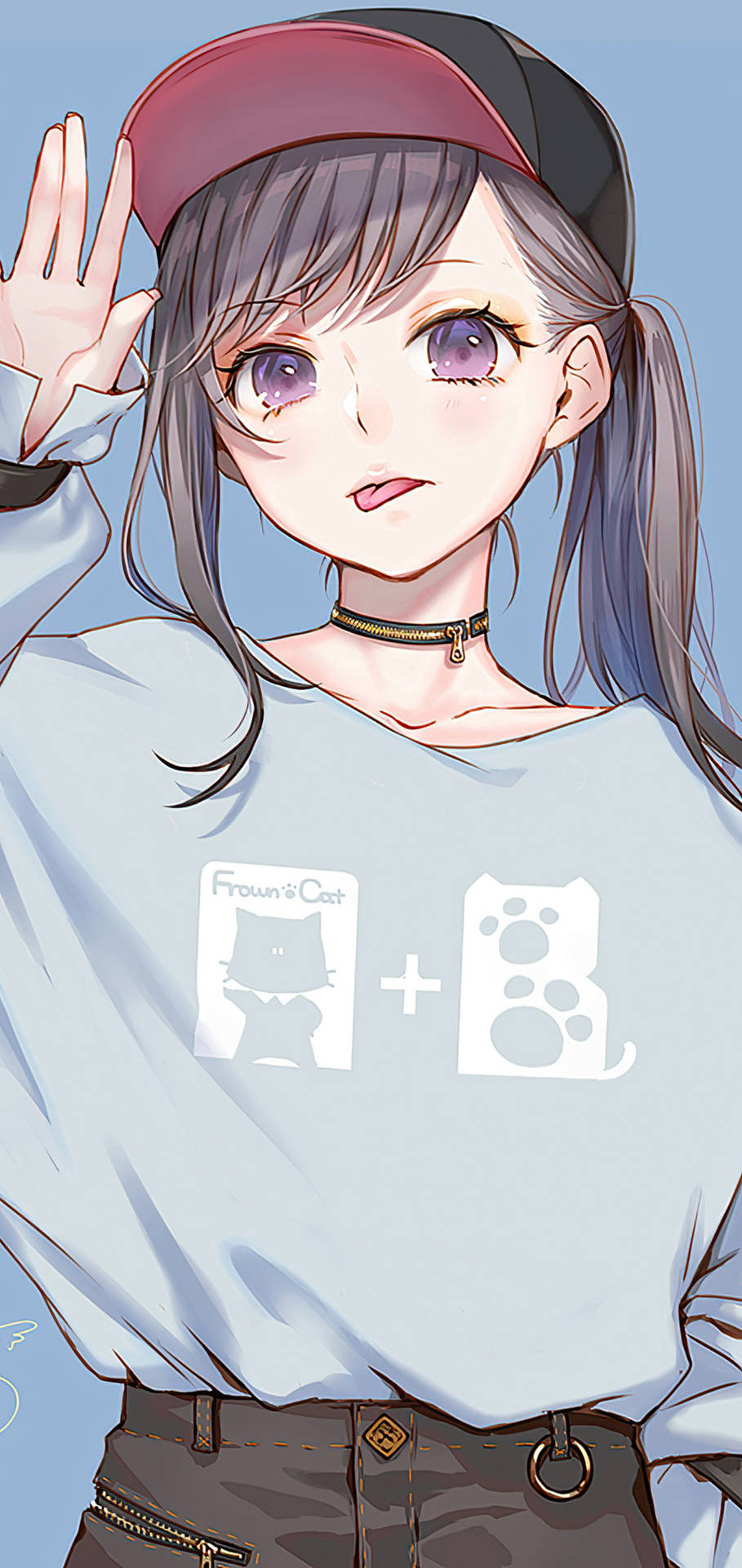 Vivo Y11 Cute Anime Girl Background