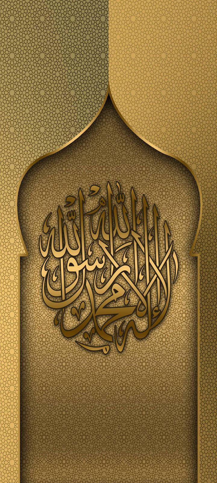 Vivo Y20 Golden Islamic Art Background