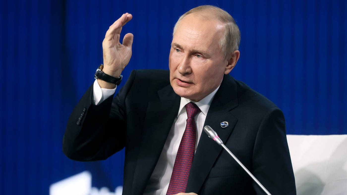 Vladimir Putin With Raised Hand