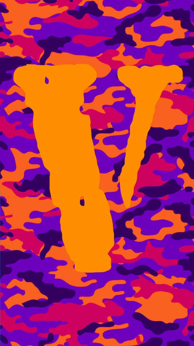 Vlone Iphone Orange Purple Pink Background