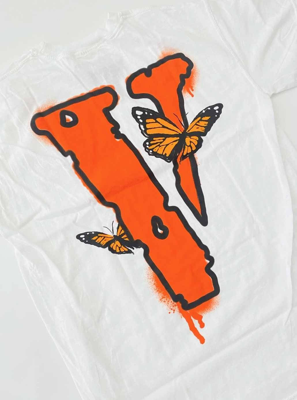 Vlone Orange Butterflies Background