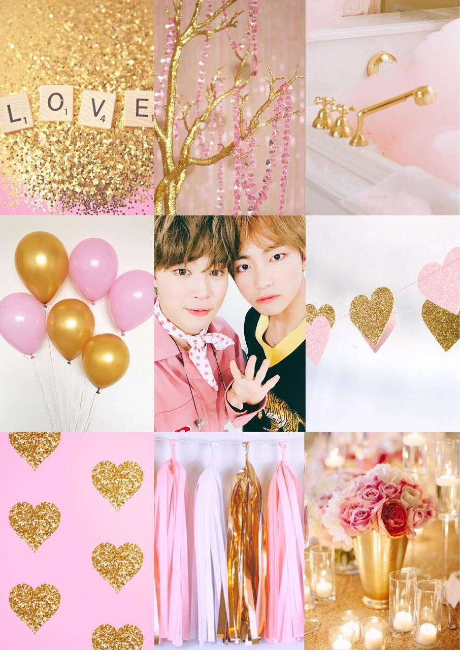 Vmin Friendship - Pink And Gold Aesthetics