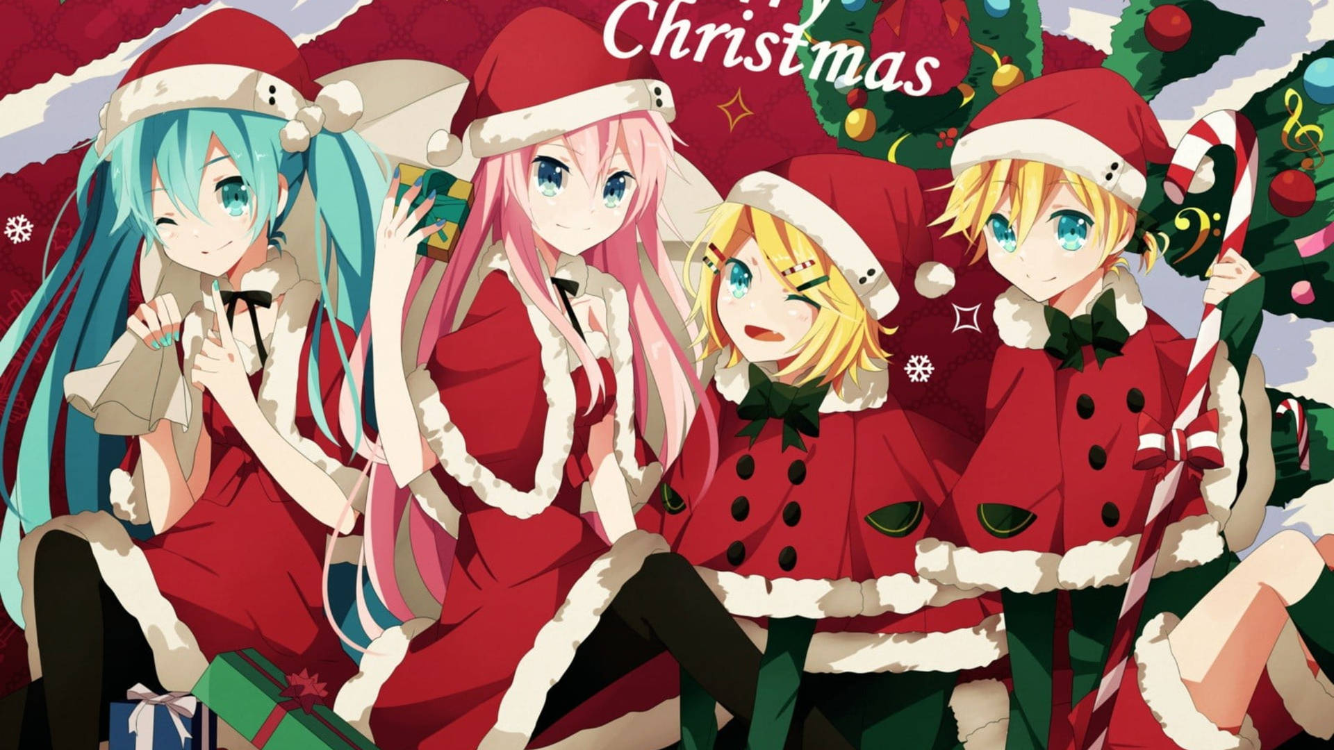 Vocaloid Anime Christmas Background