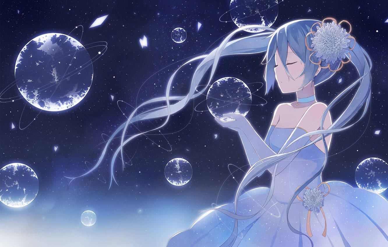 Vocaloid Miku Aesthetic Anime Art Desktop Background