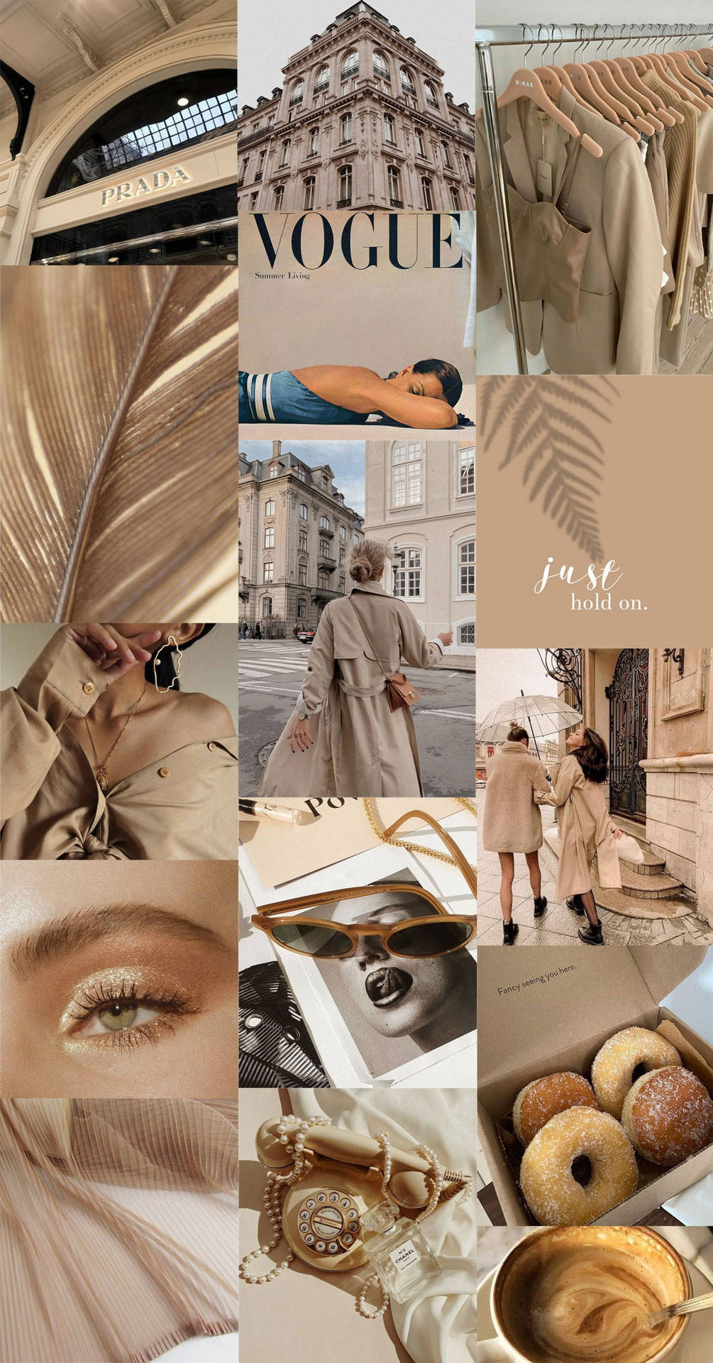 Vogue Beige Aesthetic Collage