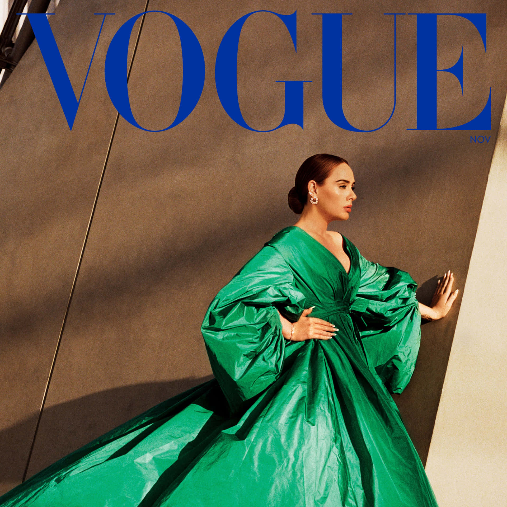 Vogue Green Gown Cover Background