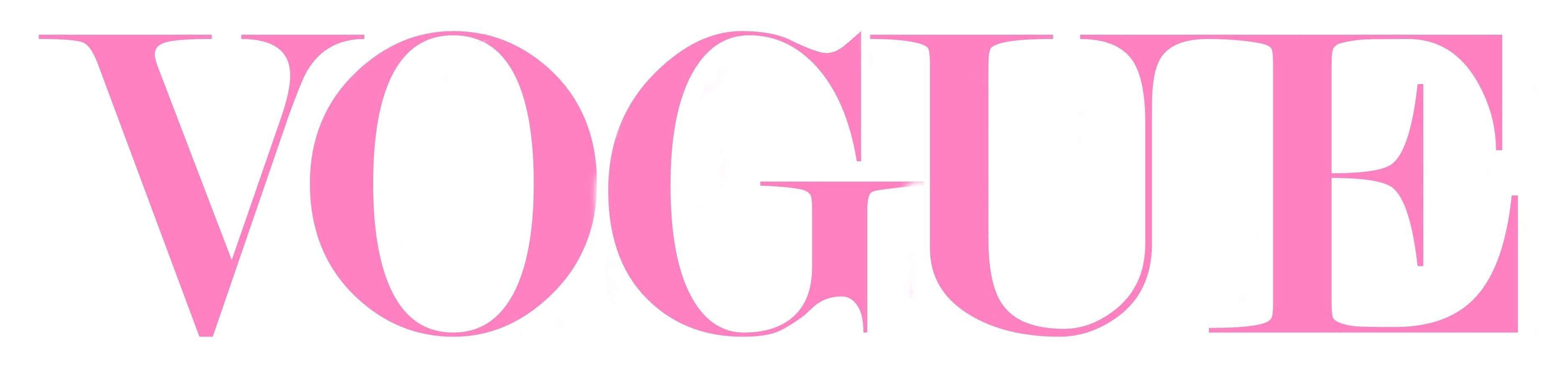 Vogue Magazine Logo Pink Background
