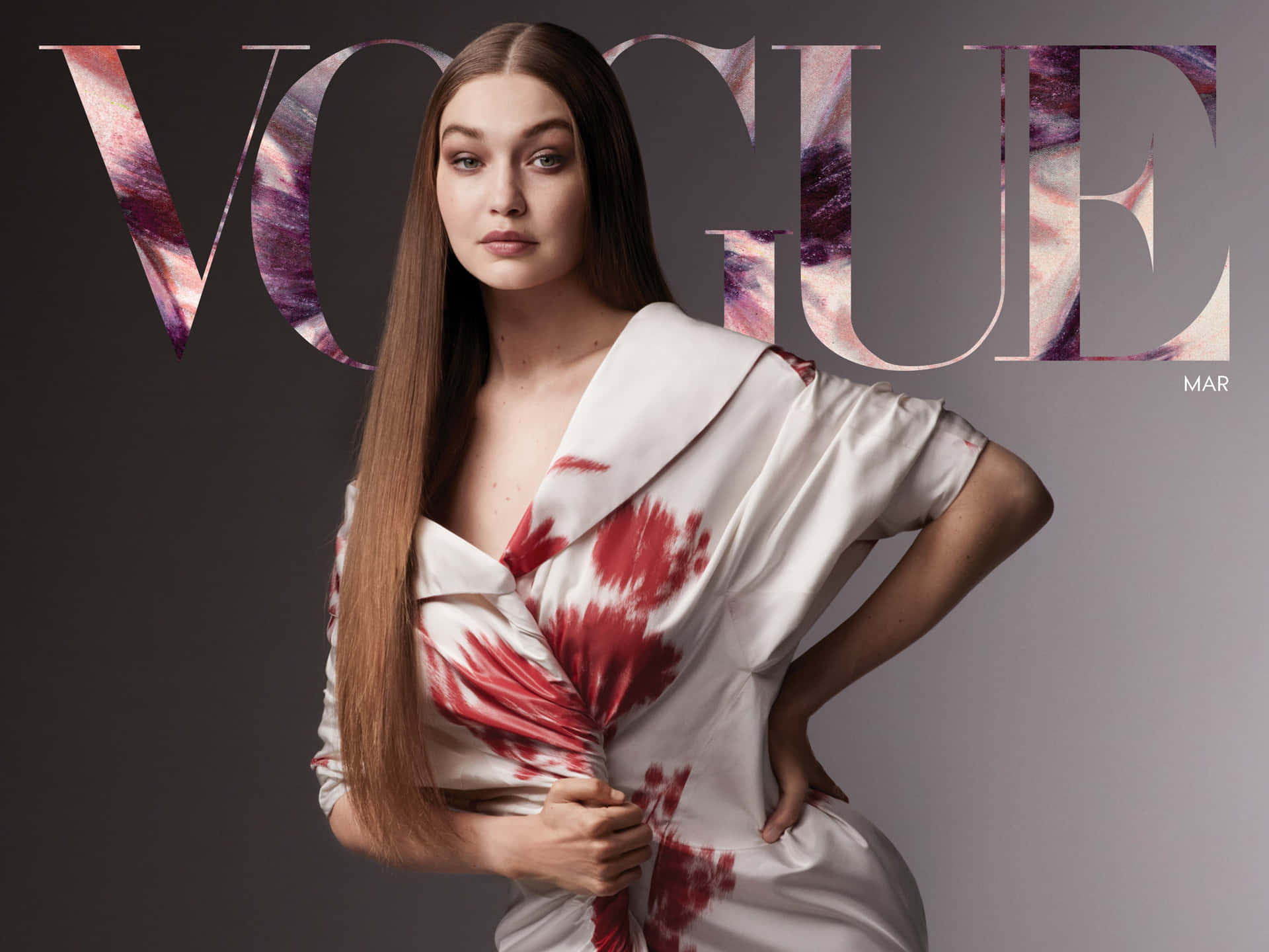 Vogue March Edition Cover Model Background