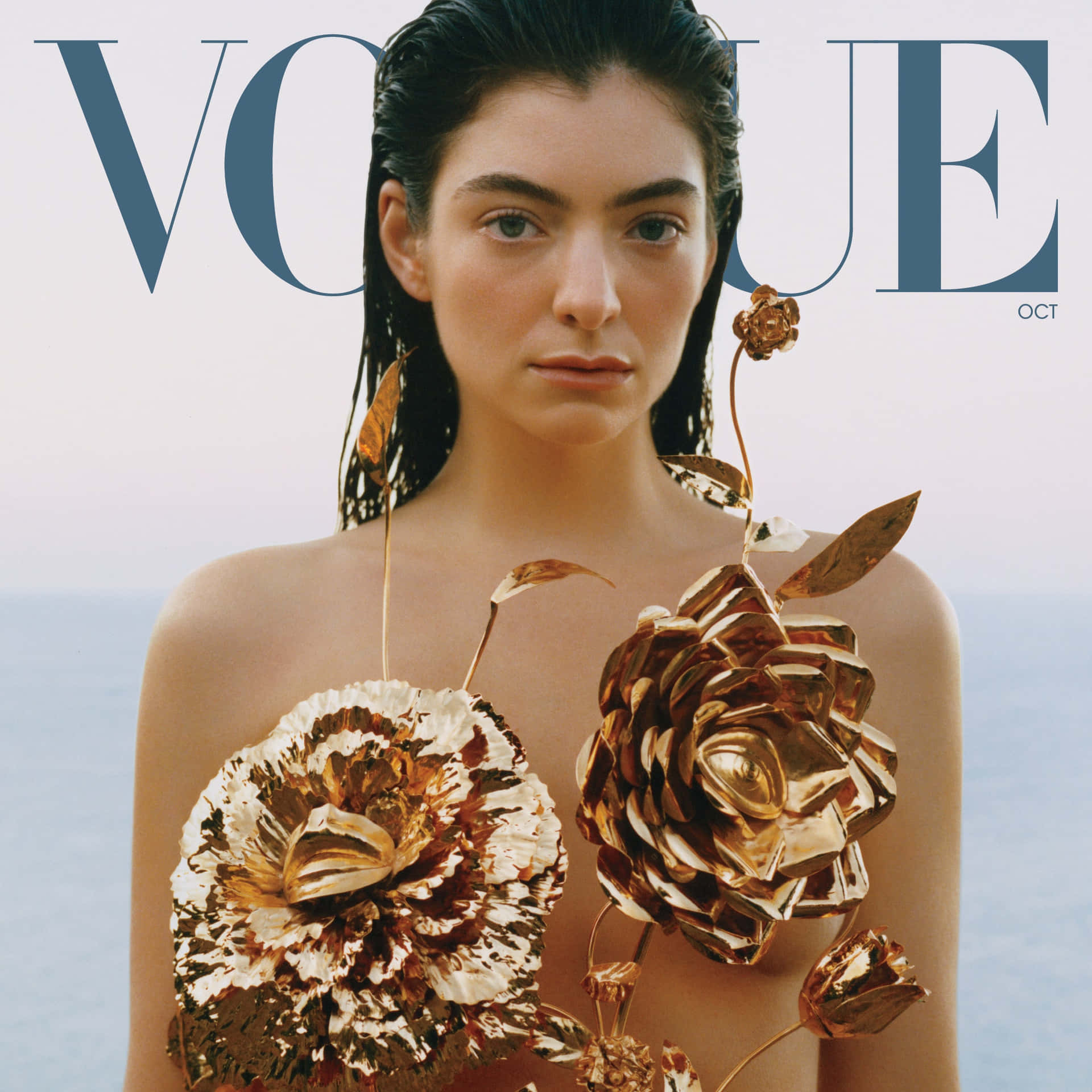 Vogue Metallic Floral Accents October Issue