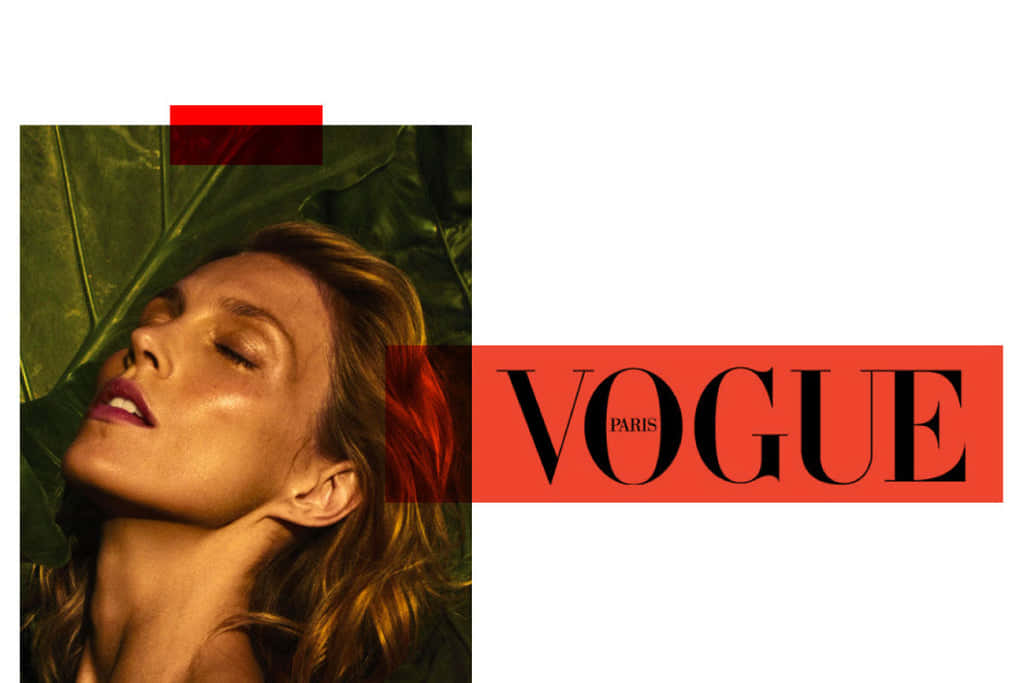 Vogue Paris Cover Model Green Backdrop Background