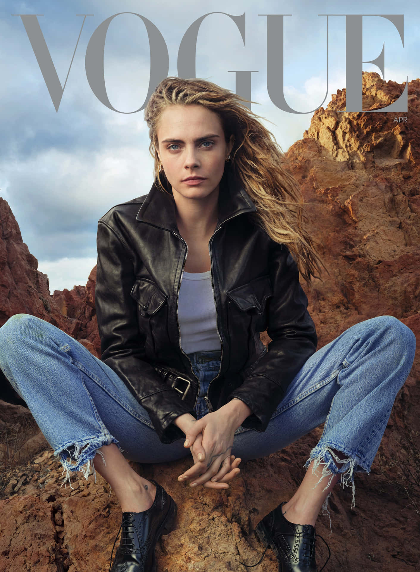 Vogue Rocky Backdrop Fashion Model April Edition Background