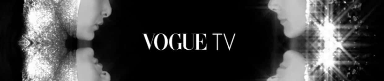 Vogue T V Logoand Silhouettes Background