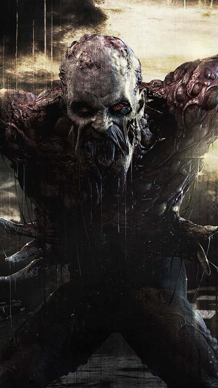 Volatile Up-close In The Dying Light Background