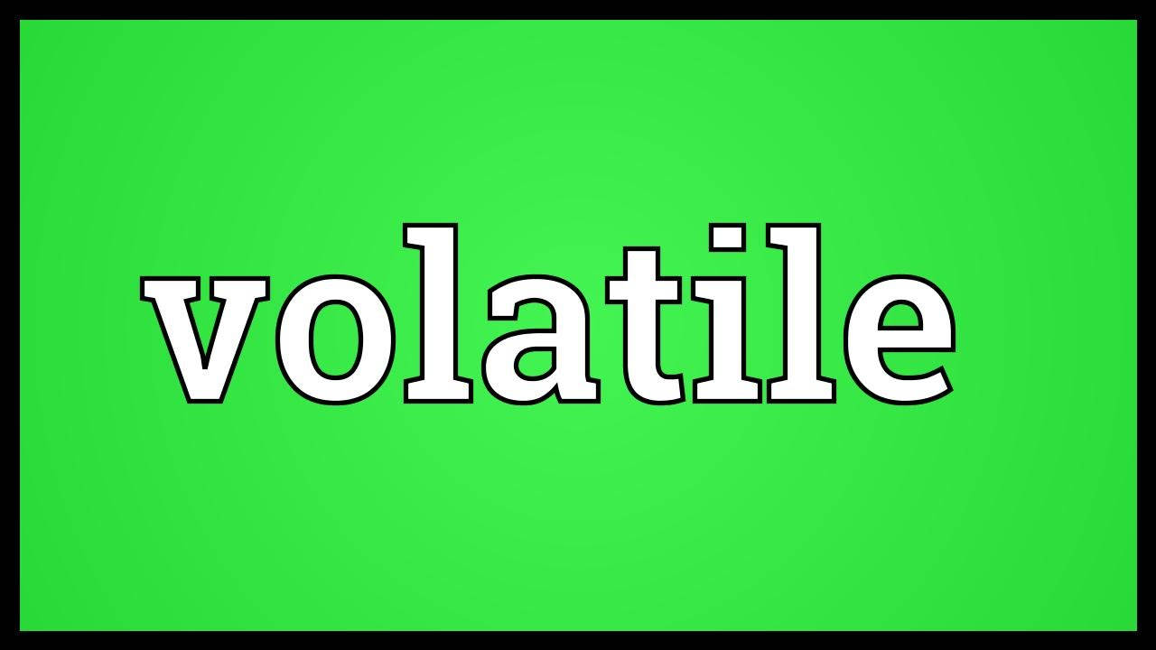 Volatile Word On Green Background Background