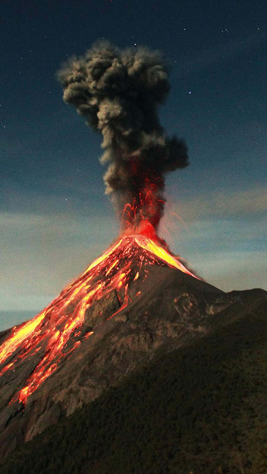 Volcán De Fuego Pyroclastic Volcano Background