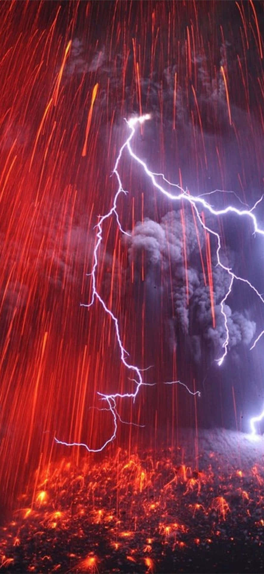Volcanic Lightning Phenomenon Background