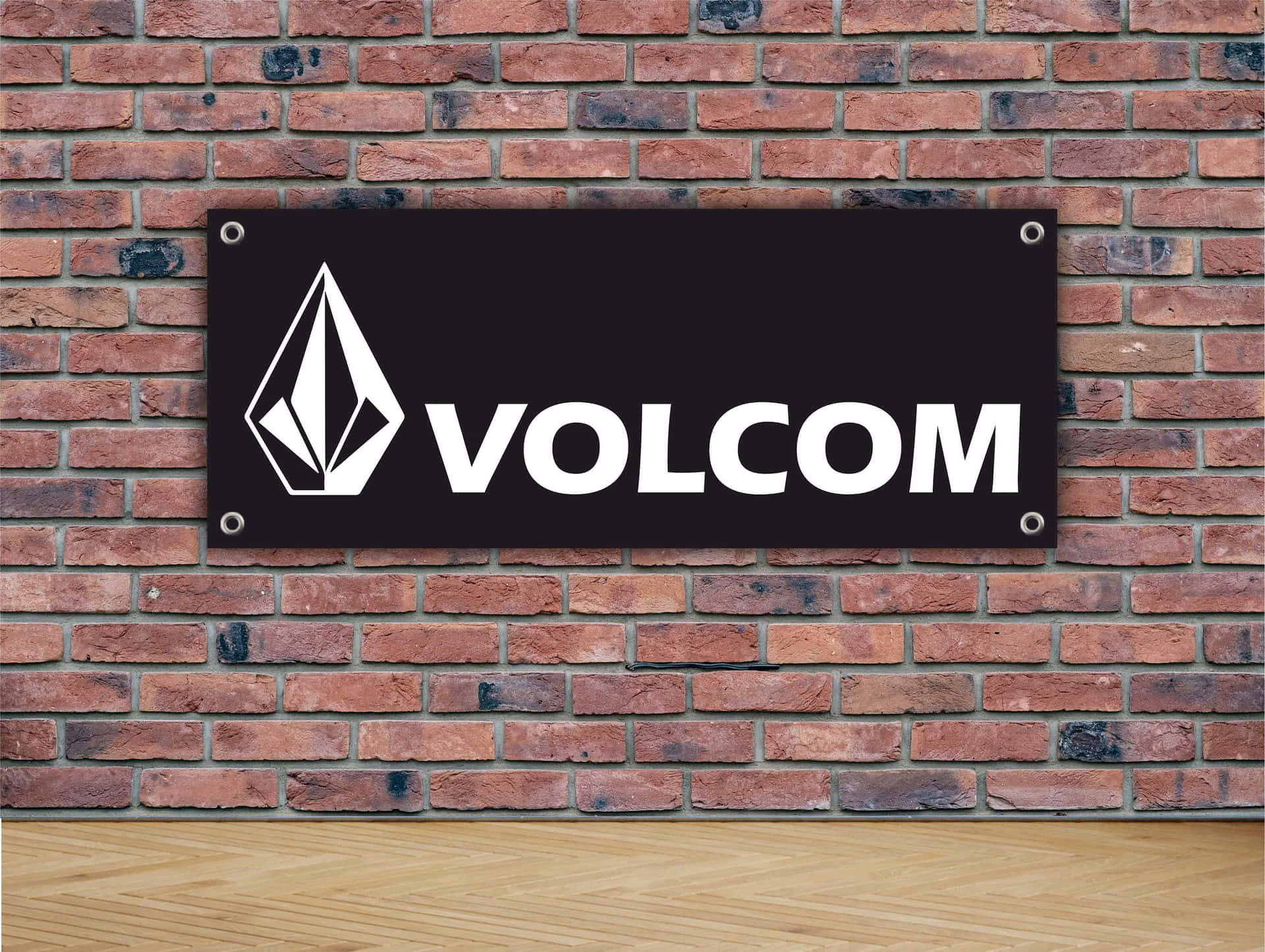 Volcom Brand Signon Brick Wall Background