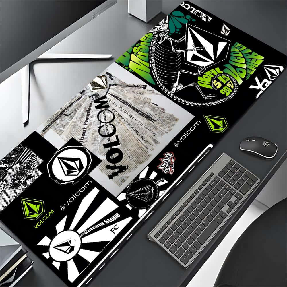 Volcom Branded Deskwith Accessories Background