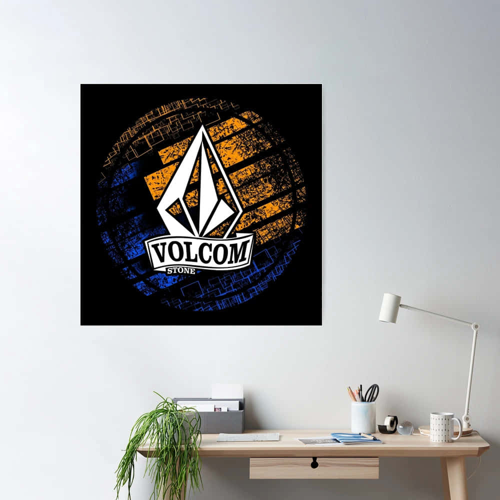 Volcom Logo Artwork Office Wall Background
