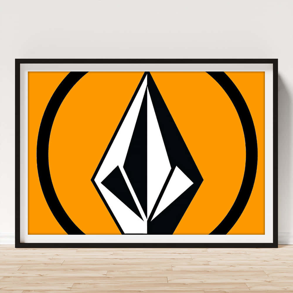 Volcom Logo Artwork Orange Background