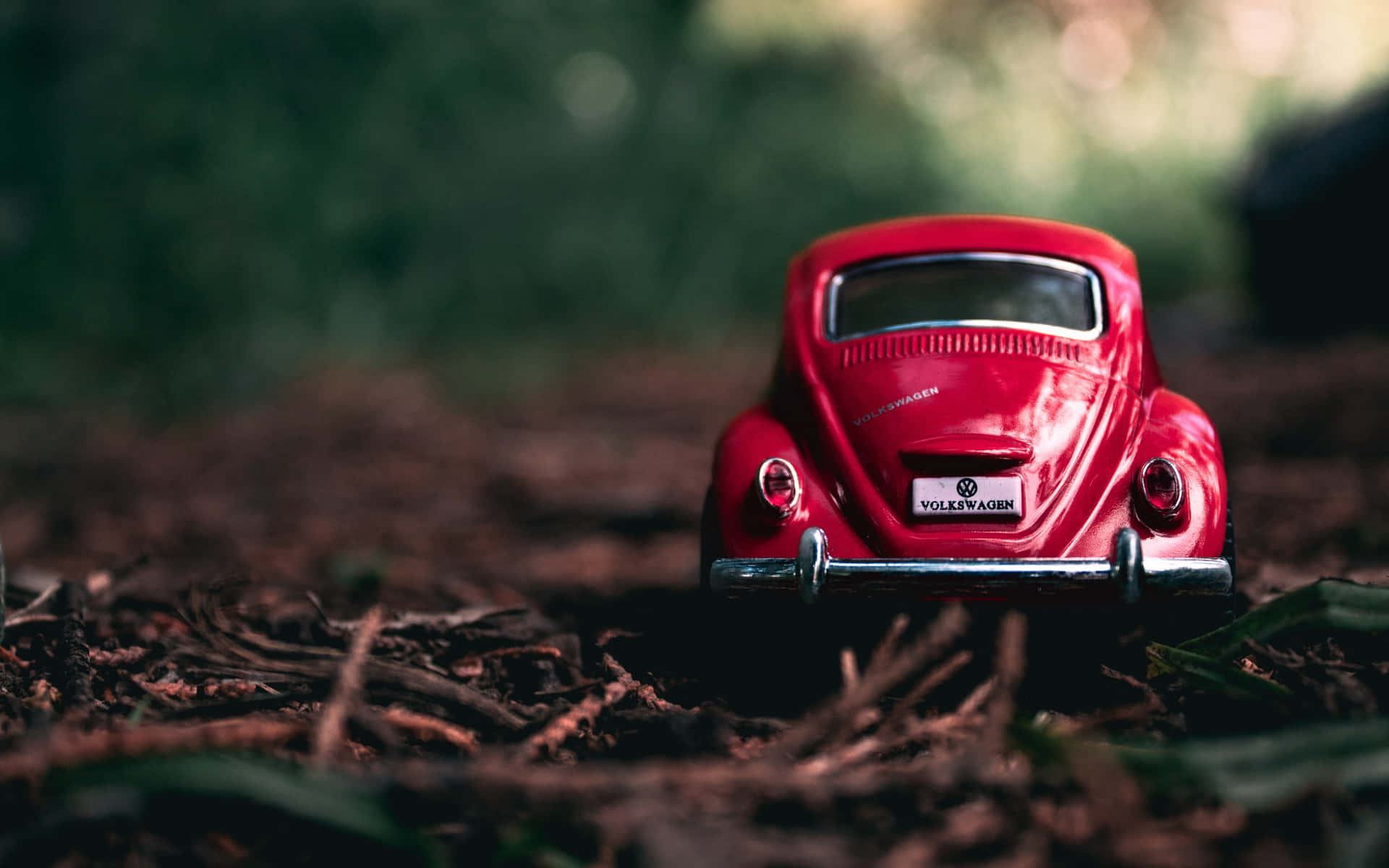 Volkswagen Beetle Compact Vintage Toy Car Background